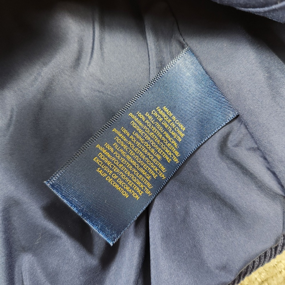 Polo Ralph Lauren Jacket Youth XL 16 Quilted Chore Coat Puffer Corduroy Collar - Picture 8 of 9